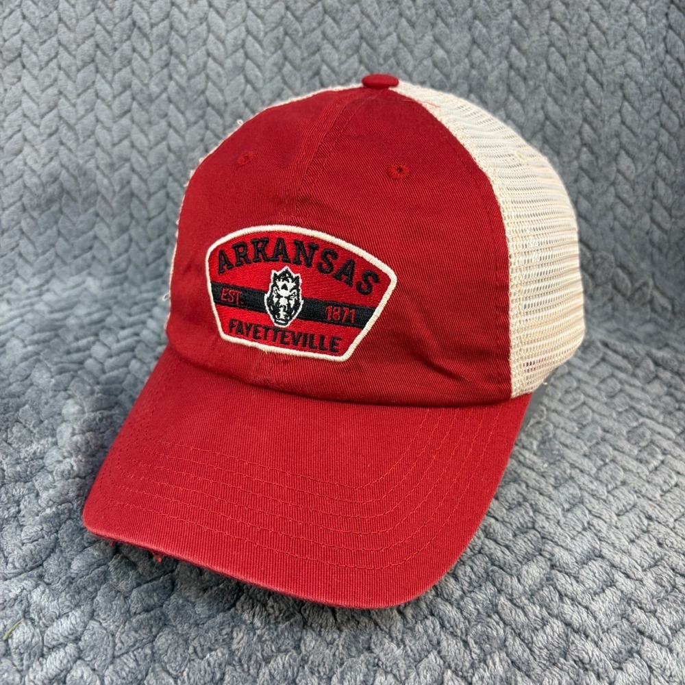 Arkansas Razorbacks Hat Captivating Headwear Red Mesh Snapback Trucker Cap